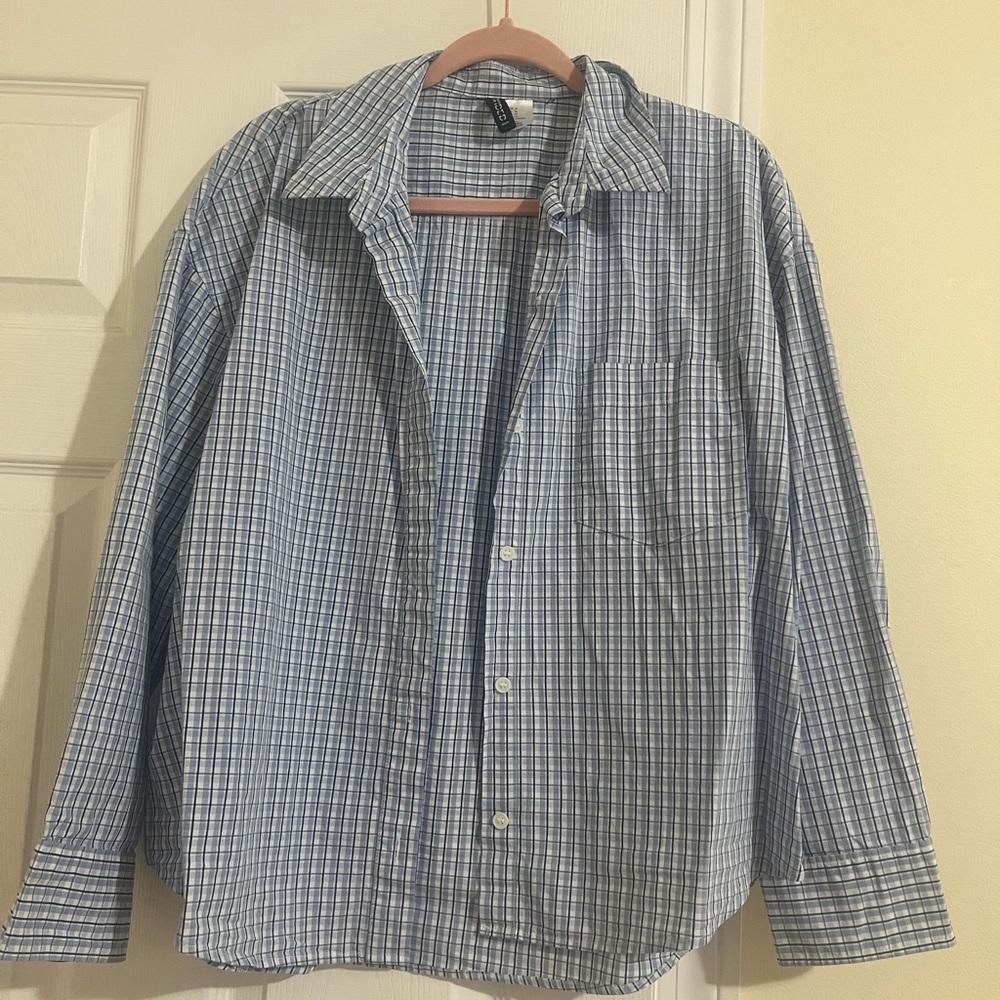 Women Blue Checkered Shirt